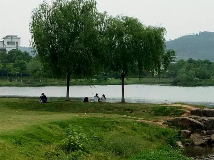 一个让人流连忘返的地方,山清水秀,只需要坐在河边发呆就行。