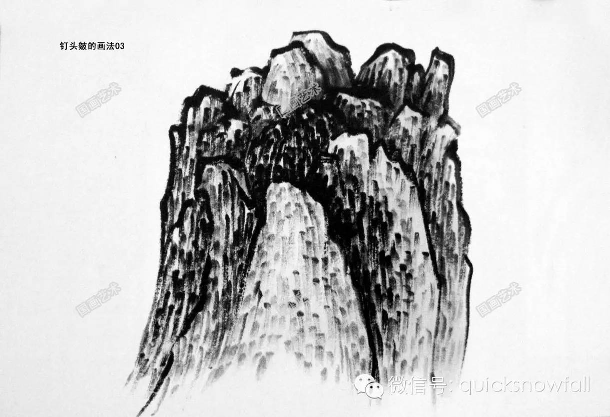 北派山水画山石画法,山水画技法山石的基本画法解析