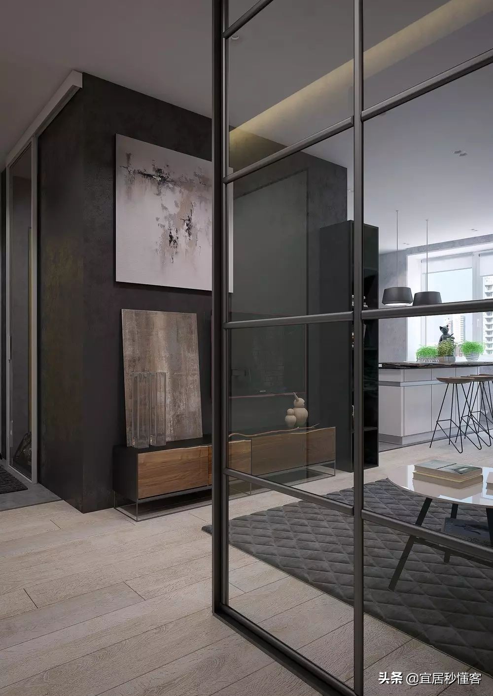 装修玻璃隔断效果图大全小户型,小户型卫生间玻璃隔断