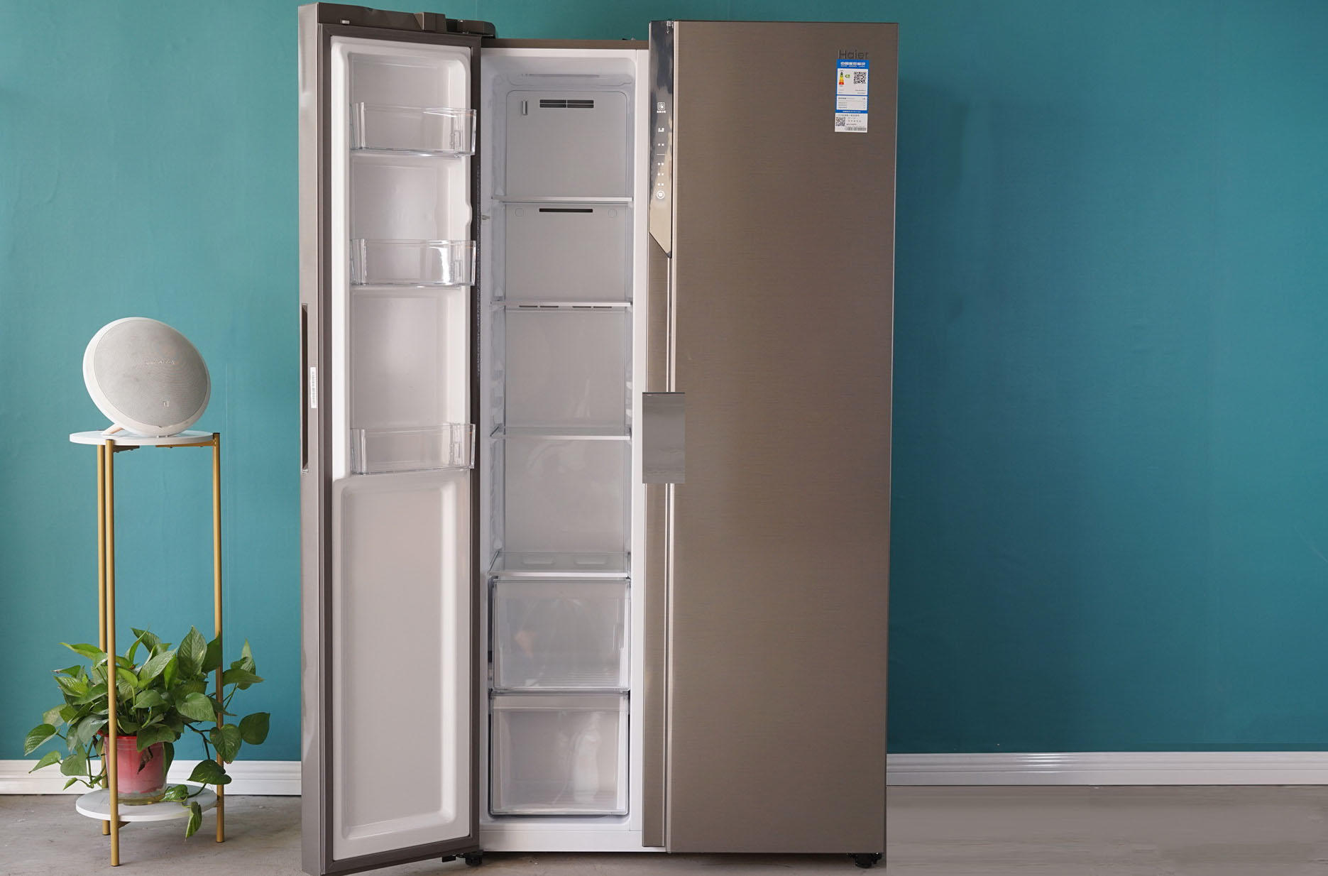 647mm纤薄机身,时尚设计:海尔BCD-515WDPD对开门冰箱