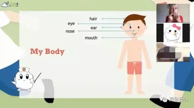 英伦云小学课程实录-认识你自己《Mybody》