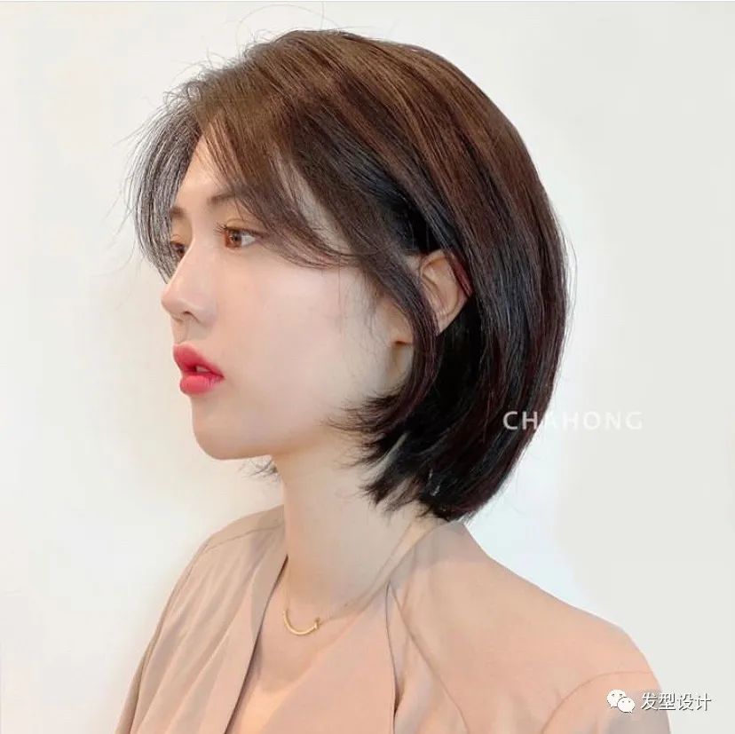 八大网红刘海短发,无刘海短发发型女