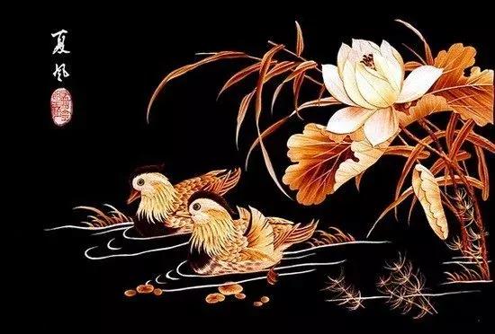 麦秆画芦苇画,最好看的麦秆画