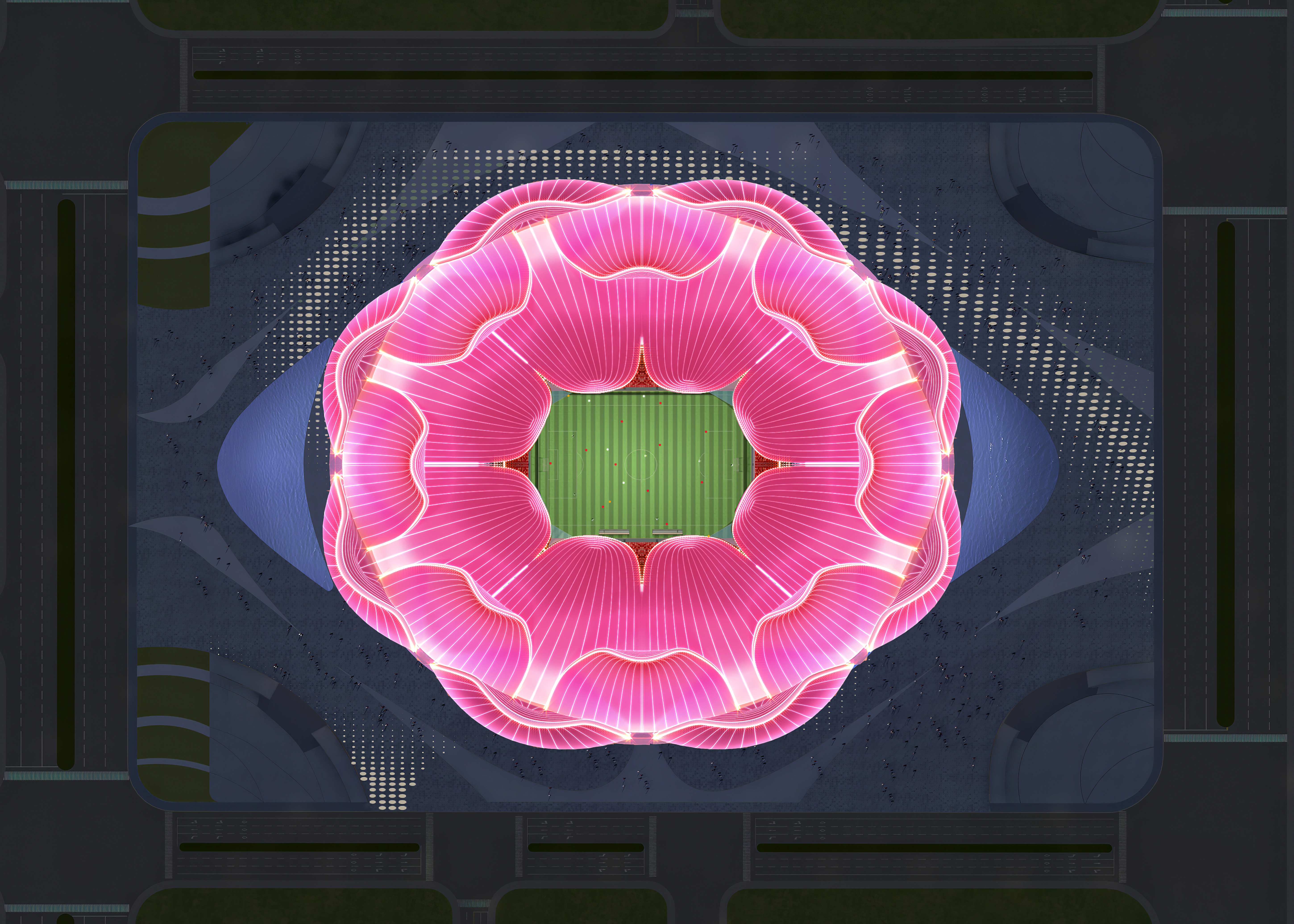 广州恒大足球场大片惊艳来袭,恒大10万人新足球场效果图