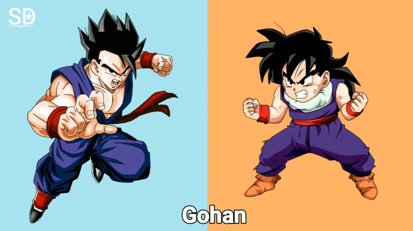 龙珠人物成年、童年对比图：萌娃悟空和悟饭！反派团个个是沙雕