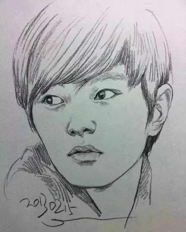 人物速写肖像画,速写是看一眼就能画出来的吗