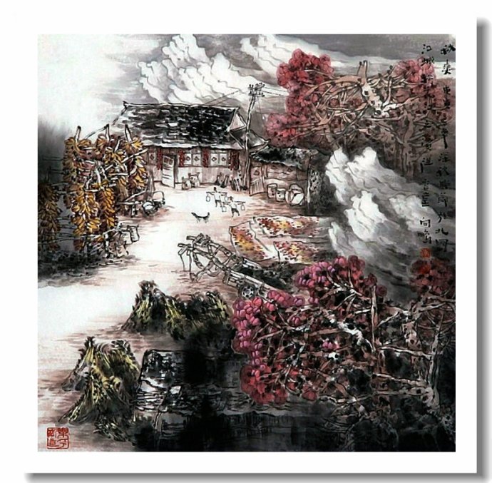 李向鸿山水画精品欣赏,李雁飞写意山水画