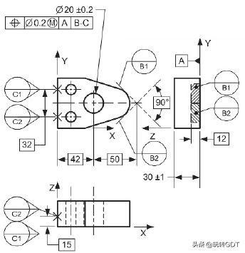 机械图纸里基准目标符号,机械图纸基准字母解析