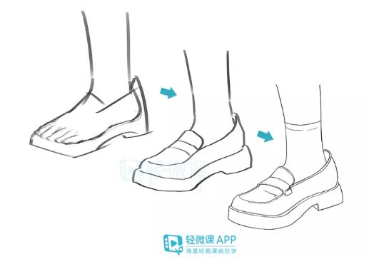 动漫画鞋子教程,动漫鞋子怎么画背面
