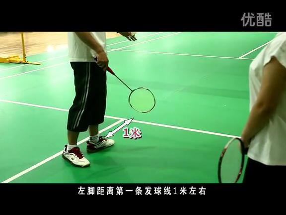 羽毛球正手发高远球动作讲解示范,初学羽毛球发球视频教程