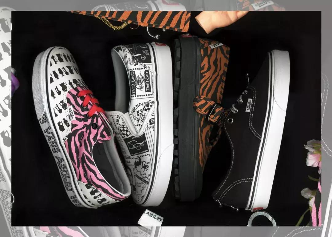 vans新款联名腰果花,vans黑白联名