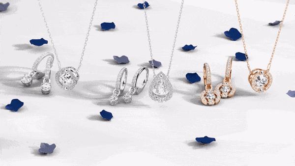 气质女生适合戴什么首饰,施华洛世奇粉色蓝色哪款好看