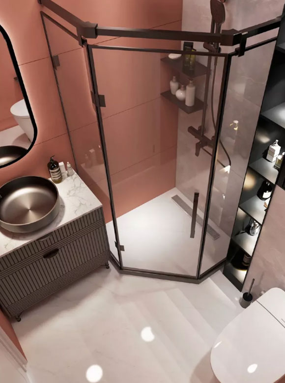 四平方卫生间设计干湿分离最便宜,小的干湿分离卫生间设计