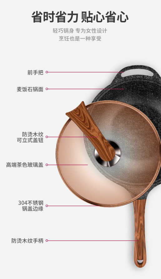 新思特轻奢墨绿色炒锅,国货之光缓震型