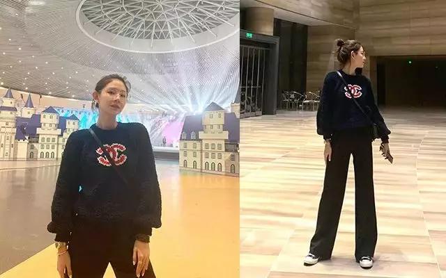 黑色阔腿裤加长版垂感慵懒风秋冬,秋冬慵懒感阔腿裤