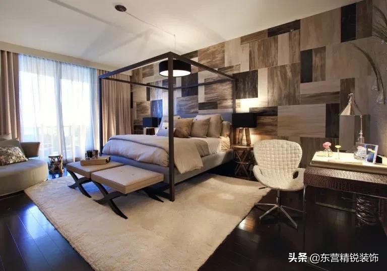 卧室背景墙木饰面装修效果图大全,2020年实木背景墙装修效果图