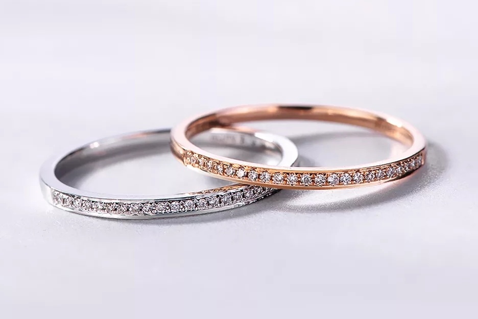 18k金和铂金镶的钻石图片,铂金和18k金镶嵌钻石哪个好