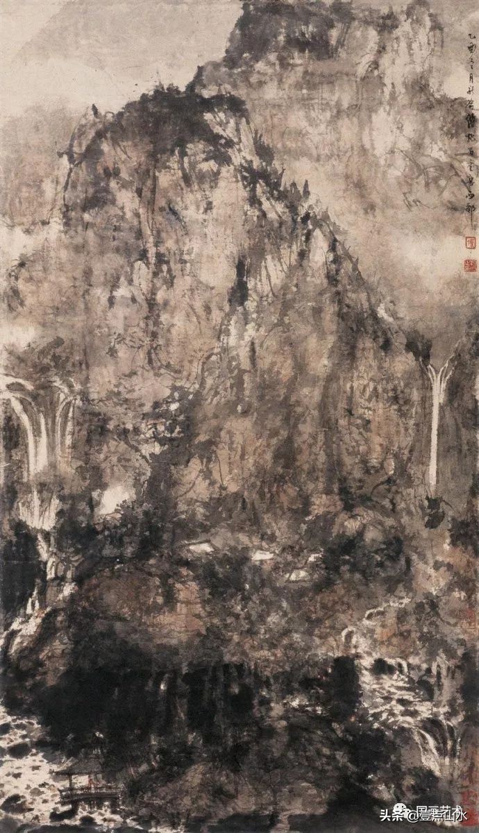 傅抱石山水全集,酣畅淋漓水彩画作品