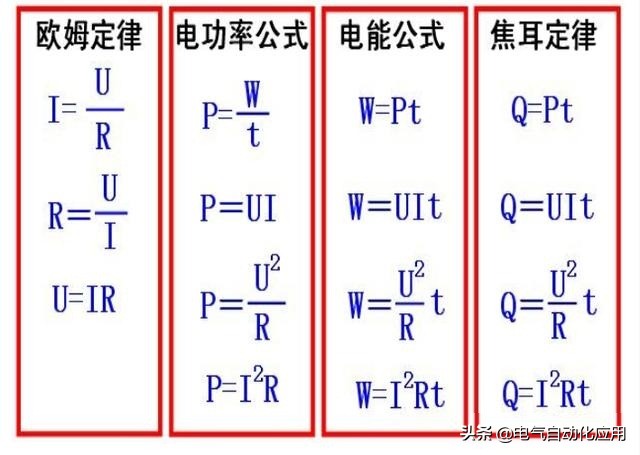 电工常用10大计算公式大全,电工常用10个计算公式