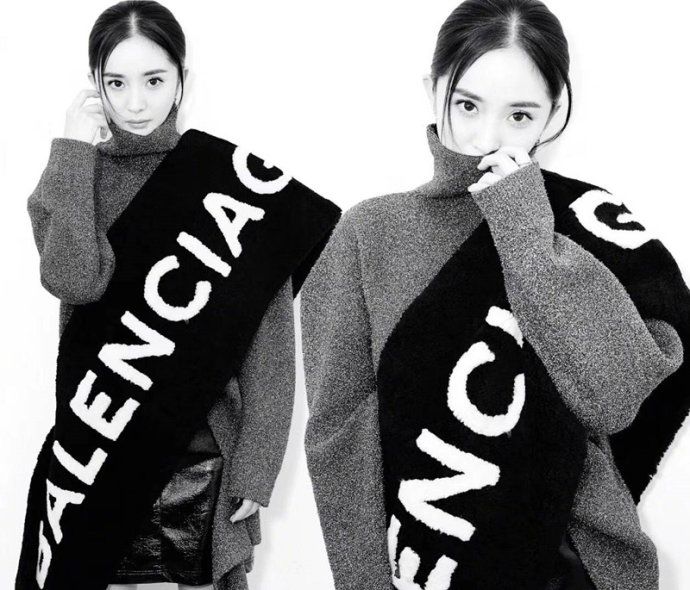 网红款围巾明星款,明星专用围巾穿搭