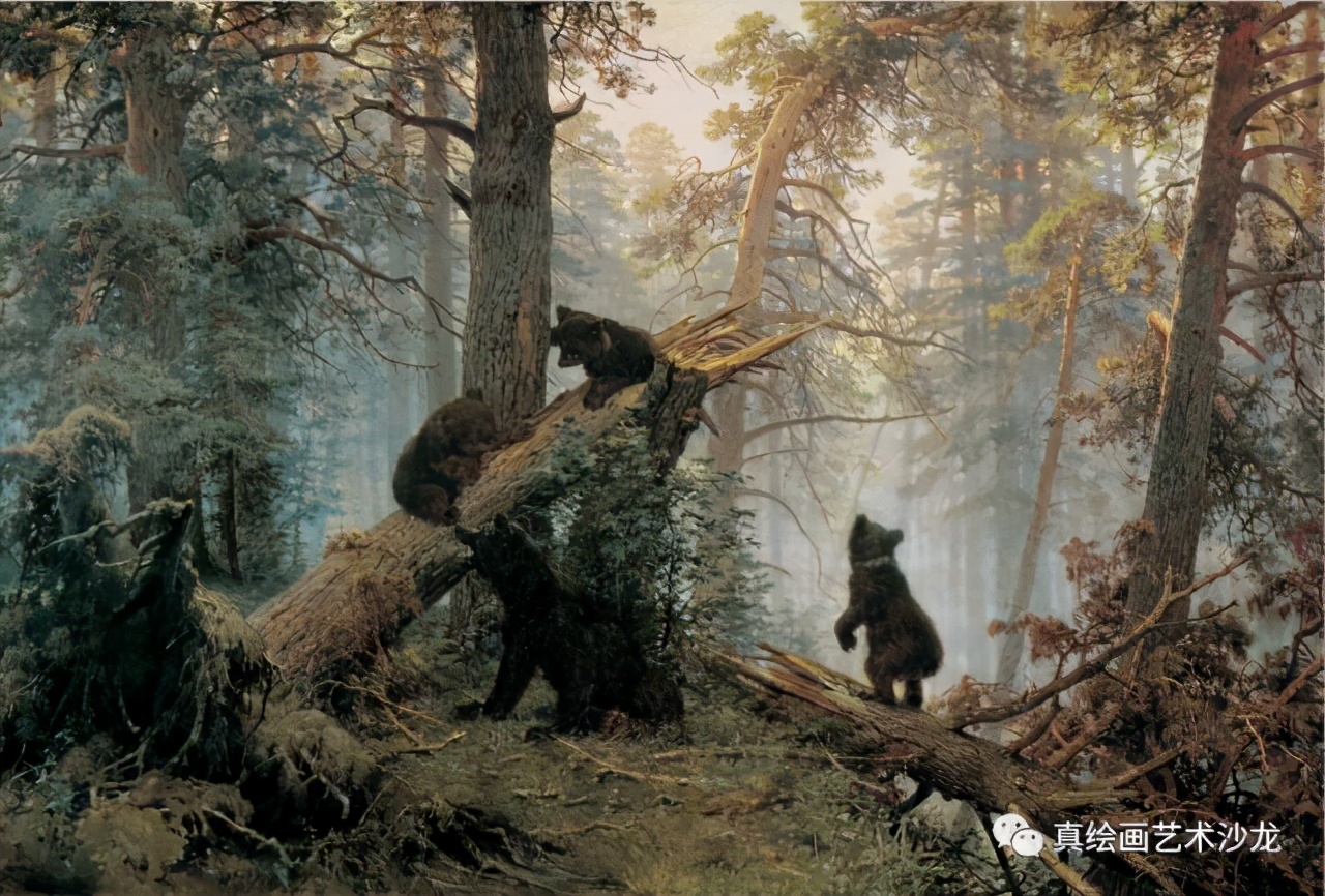 俄罗斯风景画家希施金高清大图,希施金著名风景油画介绍