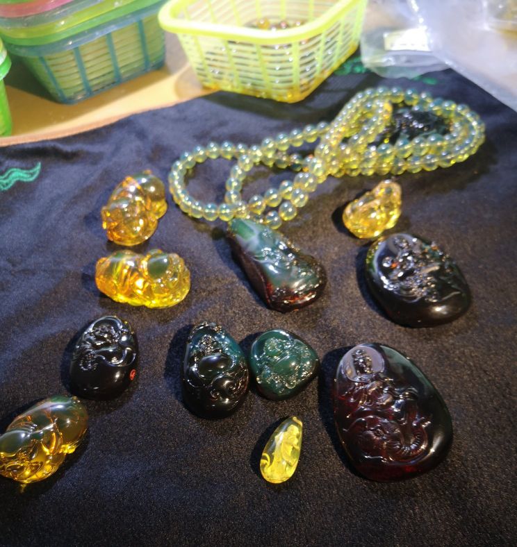 天然琥珀血珀蓝珀直播,琥珀墨西哥蓝珀