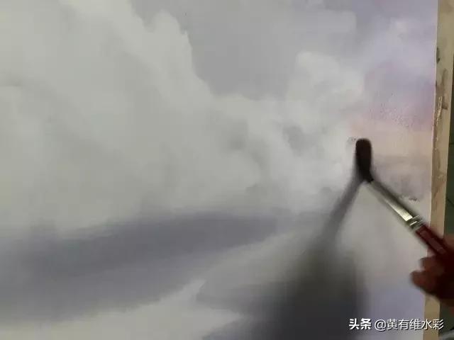 水彩画山风景入门,远山画法入门教程