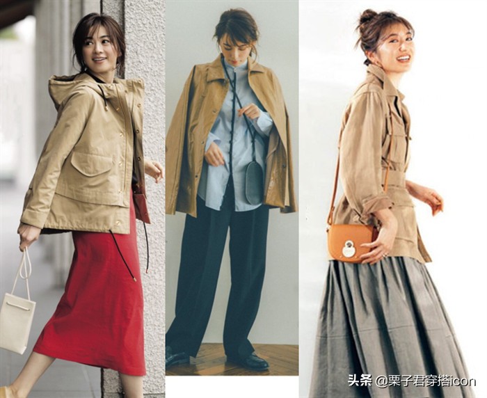 夏天卡其色穿搭最高级,秋冬穿搭卡其色气质高级感