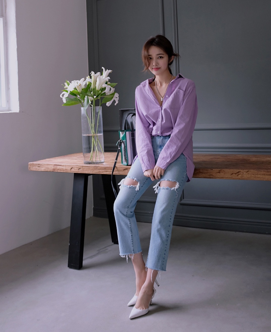 韩商言喜欢的佟年驾驭紫色穿搭水平一流，4点紫色搭配技巧轻松学