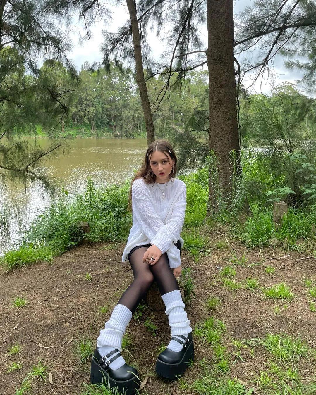 ins风穿搭玛丽珍鞋,小腿袜玛丽珍鞋穿搭合集