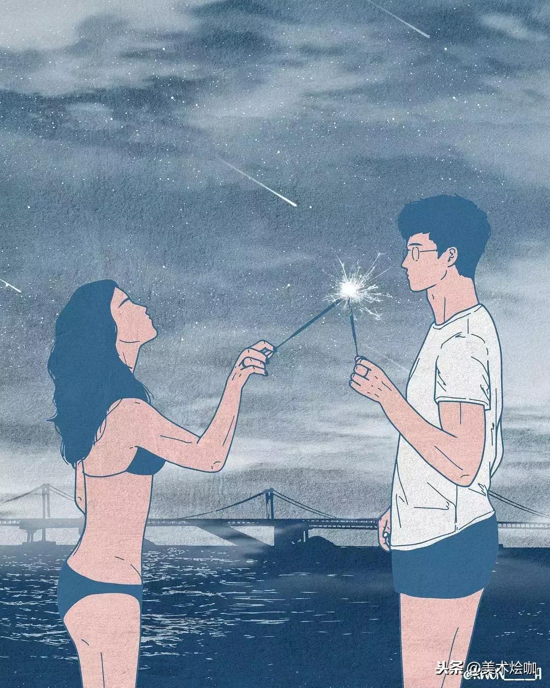 少女心爆棚的唯美插画,软萌插画清新少女心