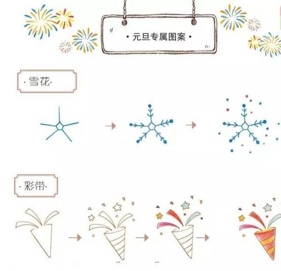 最好看的元旦节简笔画,元旦节怎么画简笔画