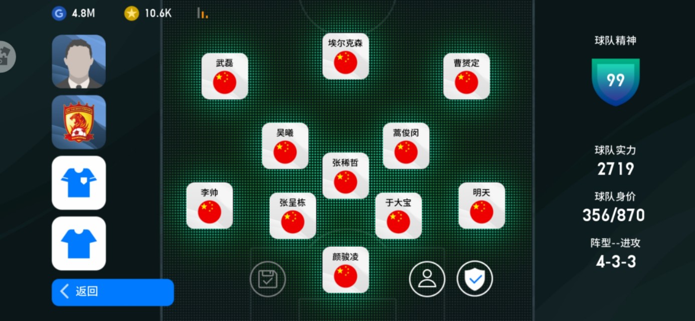 国足实况最强阵容,中国足球国家队最强阵容