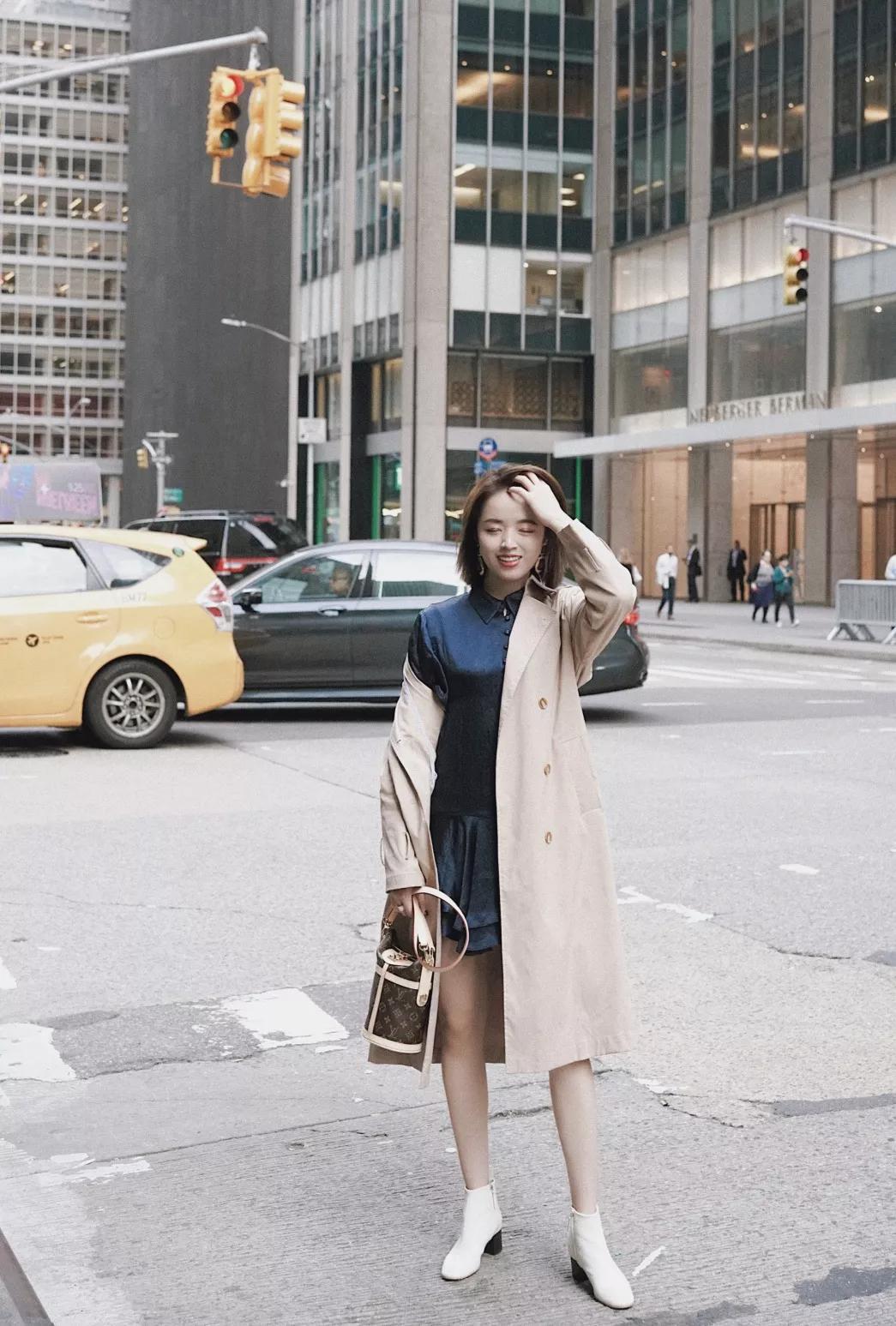 早春风衣穿搭高级感,早春穿搭颜色毛衣外套