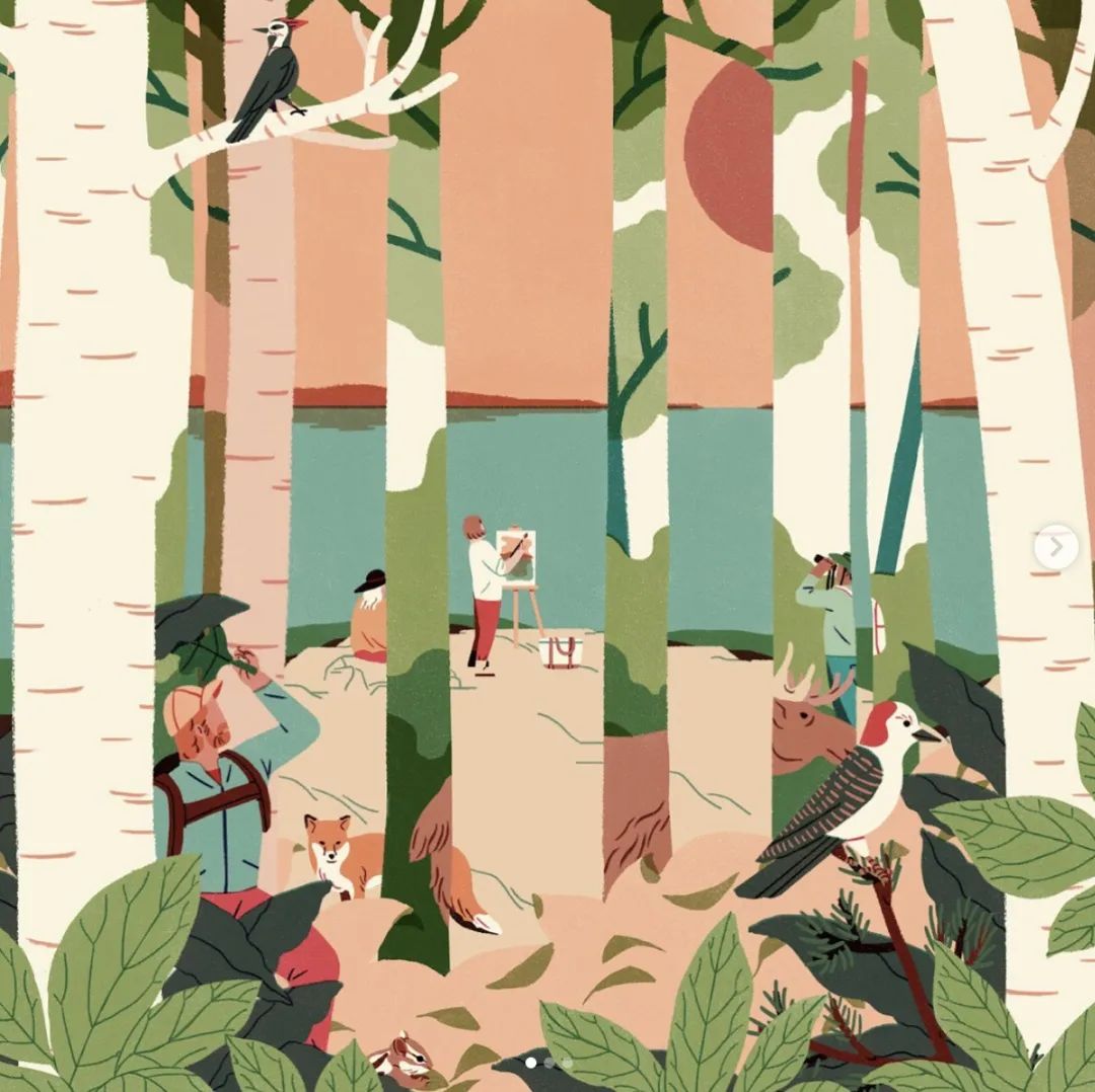 精妙的细节和色彩插画,插画作品想象力是最吸引人的色彩