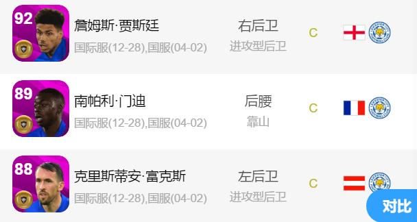 实况足球英格兰精选兑换建议,实况莱斯特城精选兑换