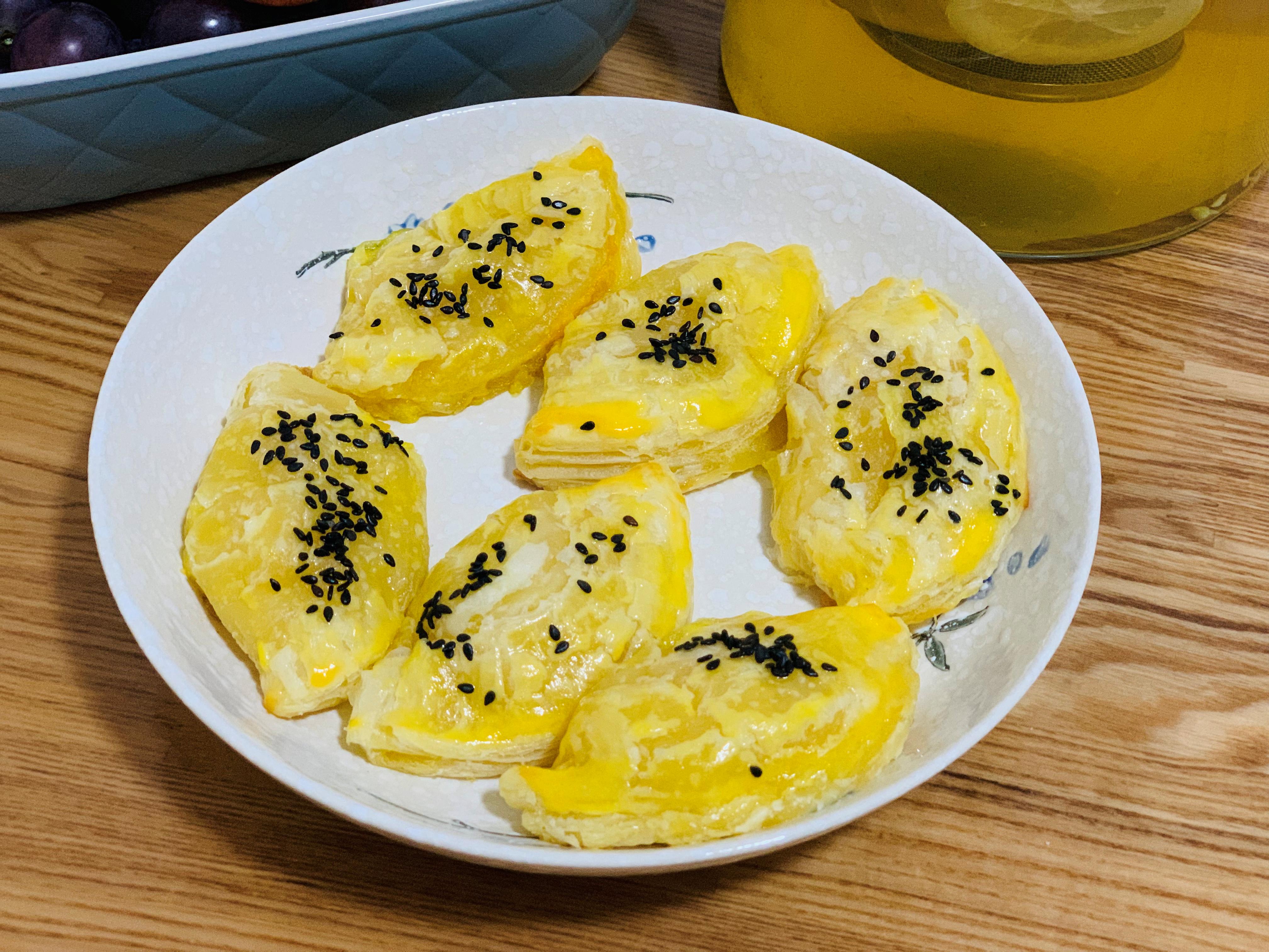 蛋挞皮做芒果酥炼乳,用蛋挞皮做香蕉芒果披萨空气炸锅