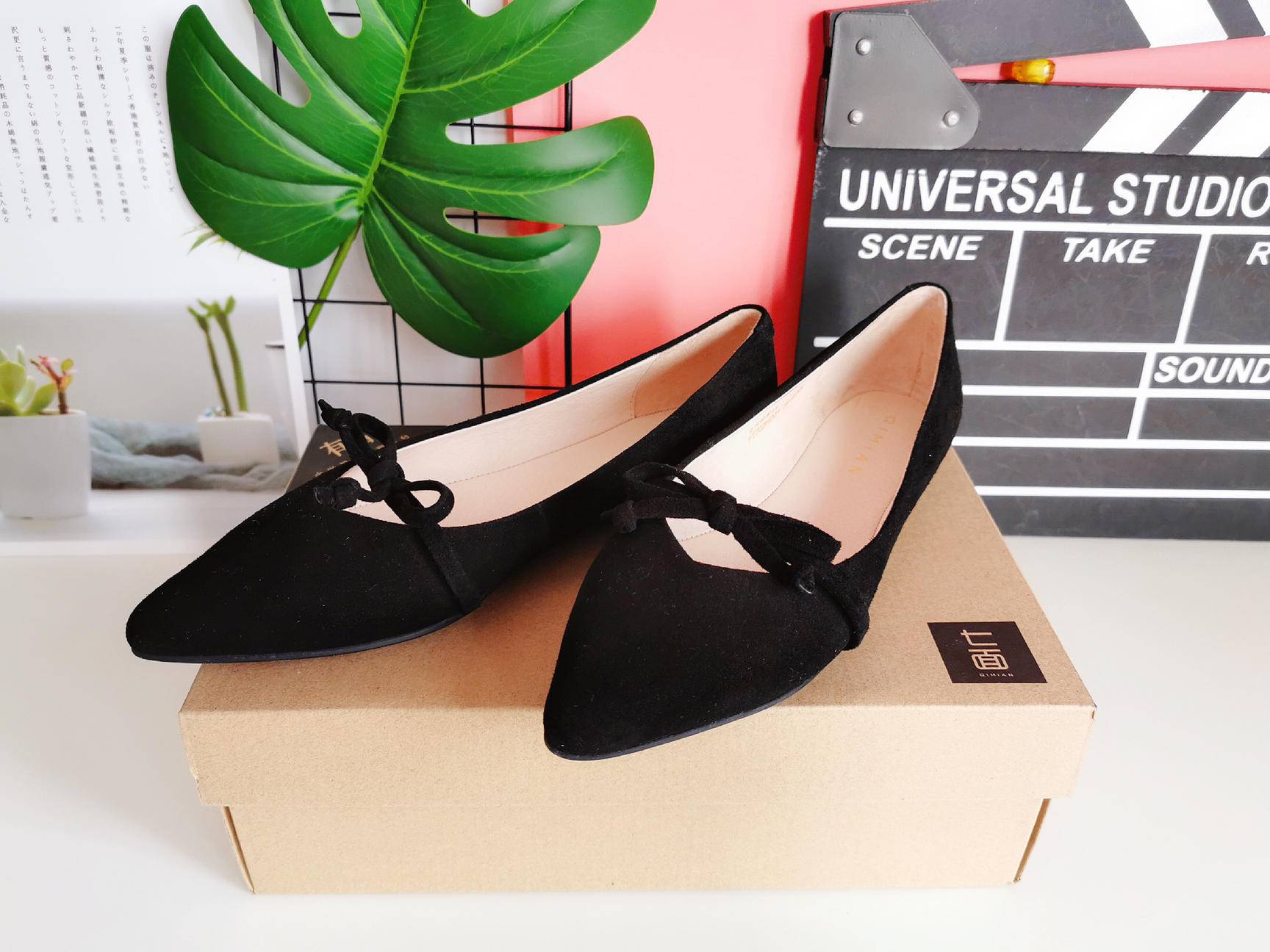 软底蝴蝶结单鞋高级感百搭鞋子,浅口百搭豆豆鞋蝴蝶结