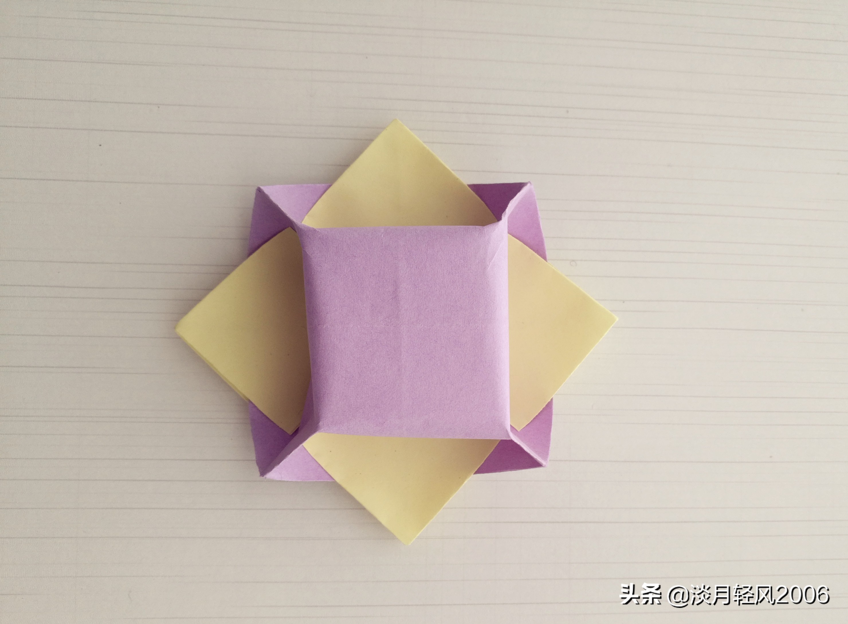 最简单的小花篮折纸,手工折纸小花篮怎么折