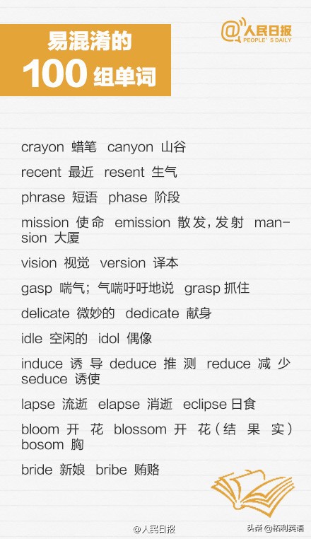 100组易混淆单词归纳一次帮你理清,拼音和英语混淆怎么办