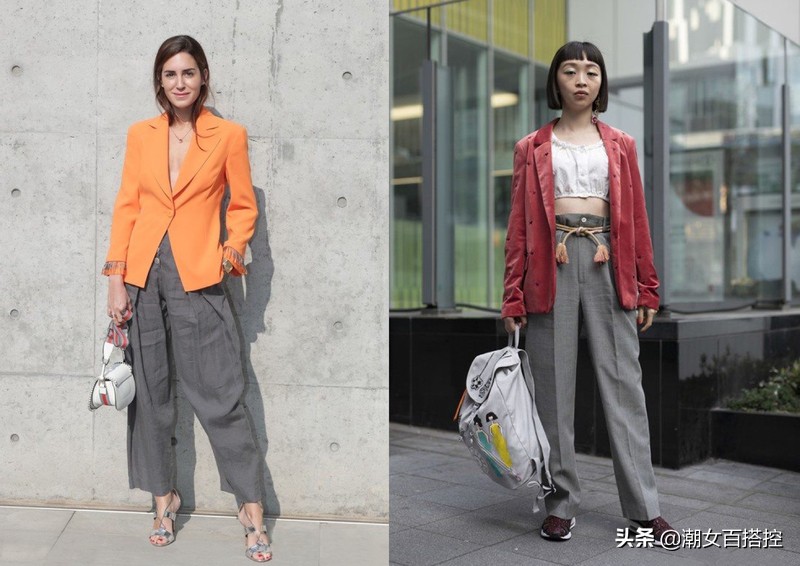 百搭的灰裤子,洋气灰色的裤子
