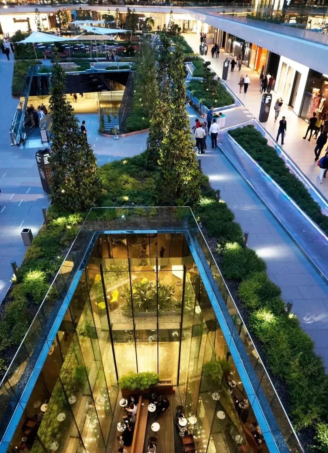 商业步行街景观设计效果图,现代商业街景观效果