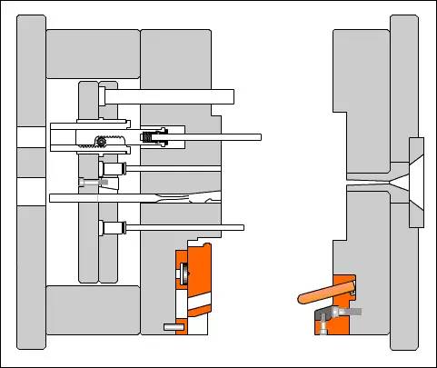 缩口模具结构原理动画,模具经典结构180例