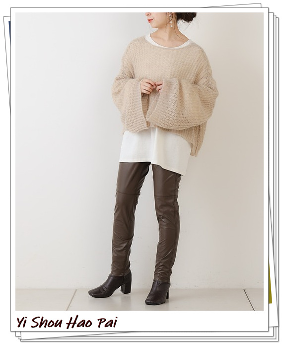 2020皮裤怎么搭配好看,冬季宽松长皮裤怎么搭配好看