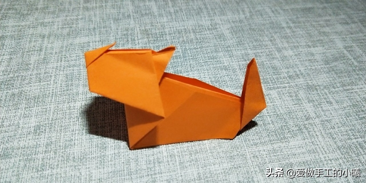 小狗折纸简单折法,简单折纸小狗