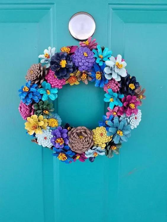 关于神奇的大自然的手工制作,100种松塔手工制作欣赏