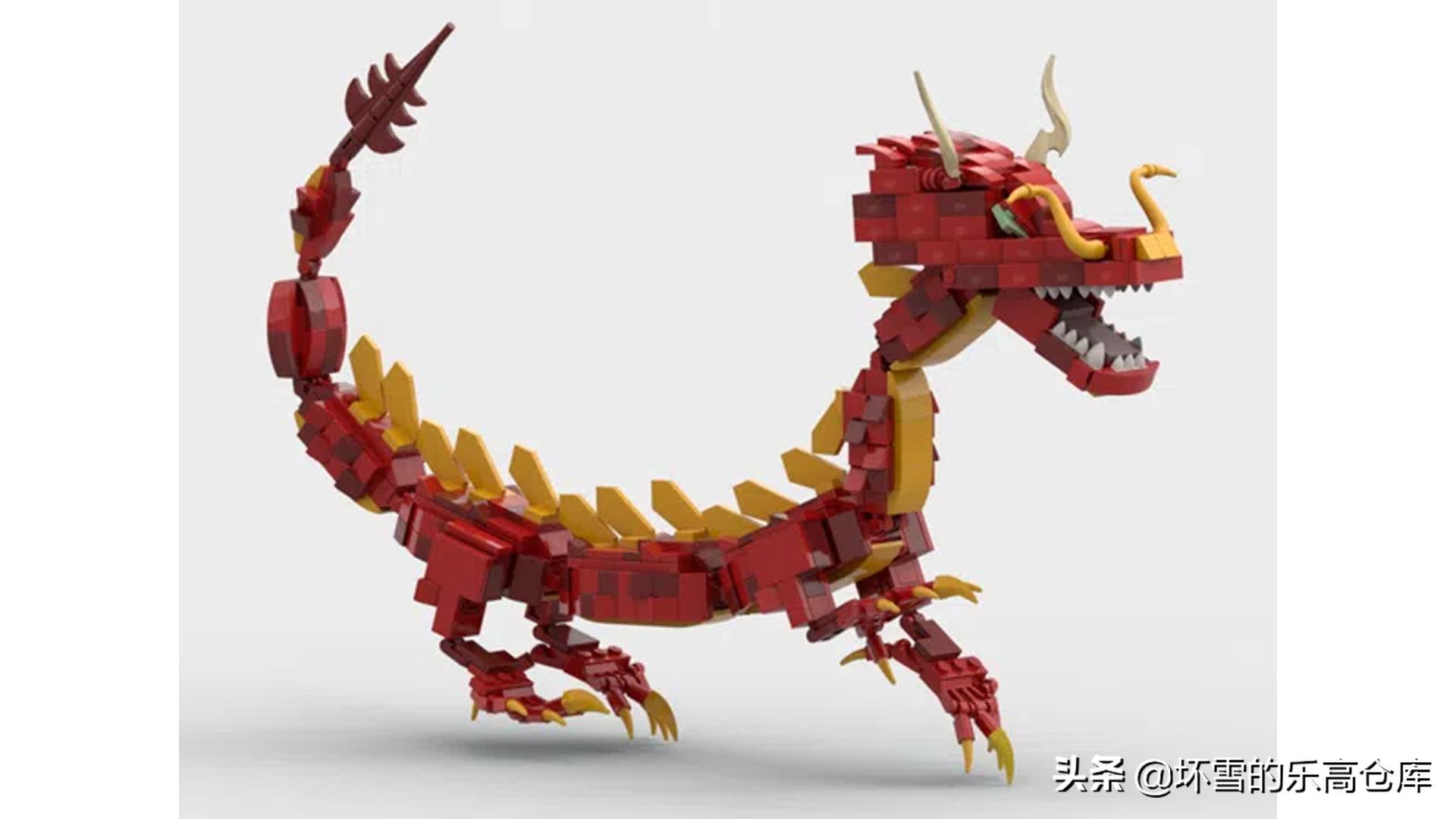 虎年乐高大颗粒春节主题作品,春节乐高积木