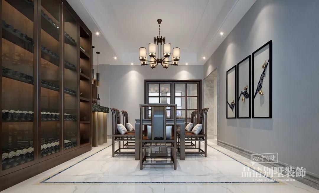 轻奢新中式风格装修效果图,新中式轻奢风格柜子效果图