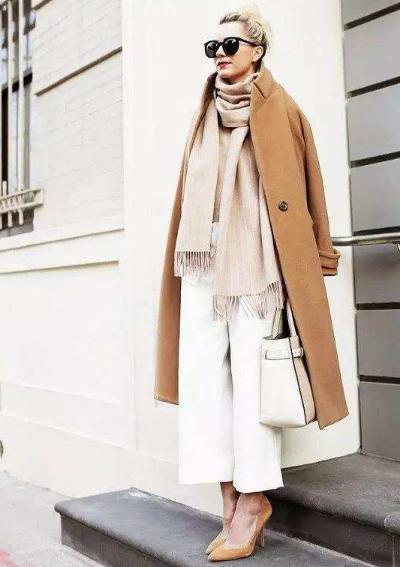 冬季大衣搭配的围巾图片,搭配围巾的冬季大衣