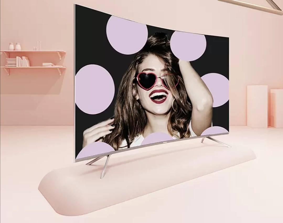 海信55寸4k超高清全面屏电视机,海信hz55e6ac